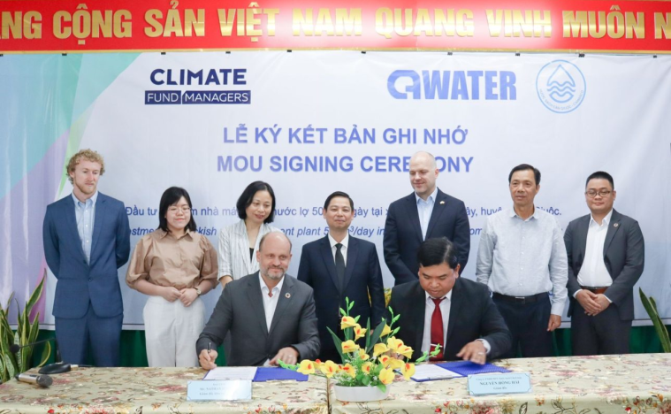 Canwaco ký kết bản ghi nhớ đầu tư dự án thí điểm xử lý nước lợ thành nước sạch đạt chuẩn tại Cần Giuộc, Long An