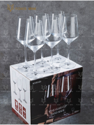 Bộ 6 Ly Thuỷ Tinh Rượu Vang Bohemia 350ml